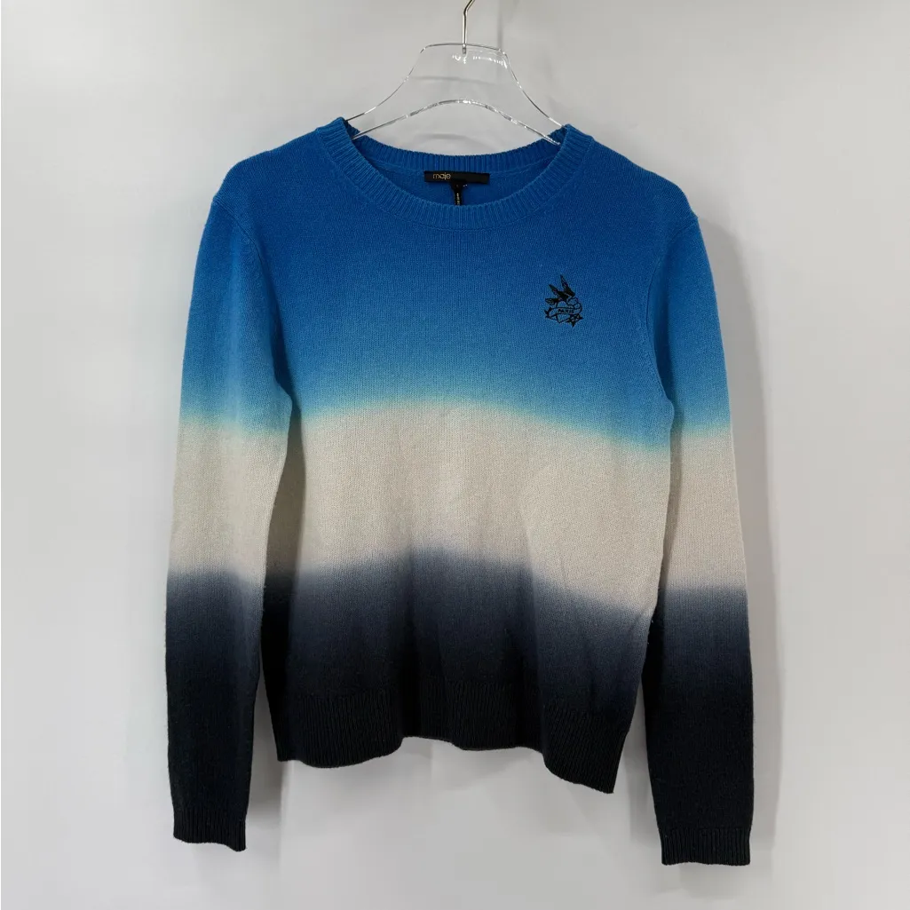 Maje Sweater In Color Gradient Azure Blue size 1 - small - Image 3