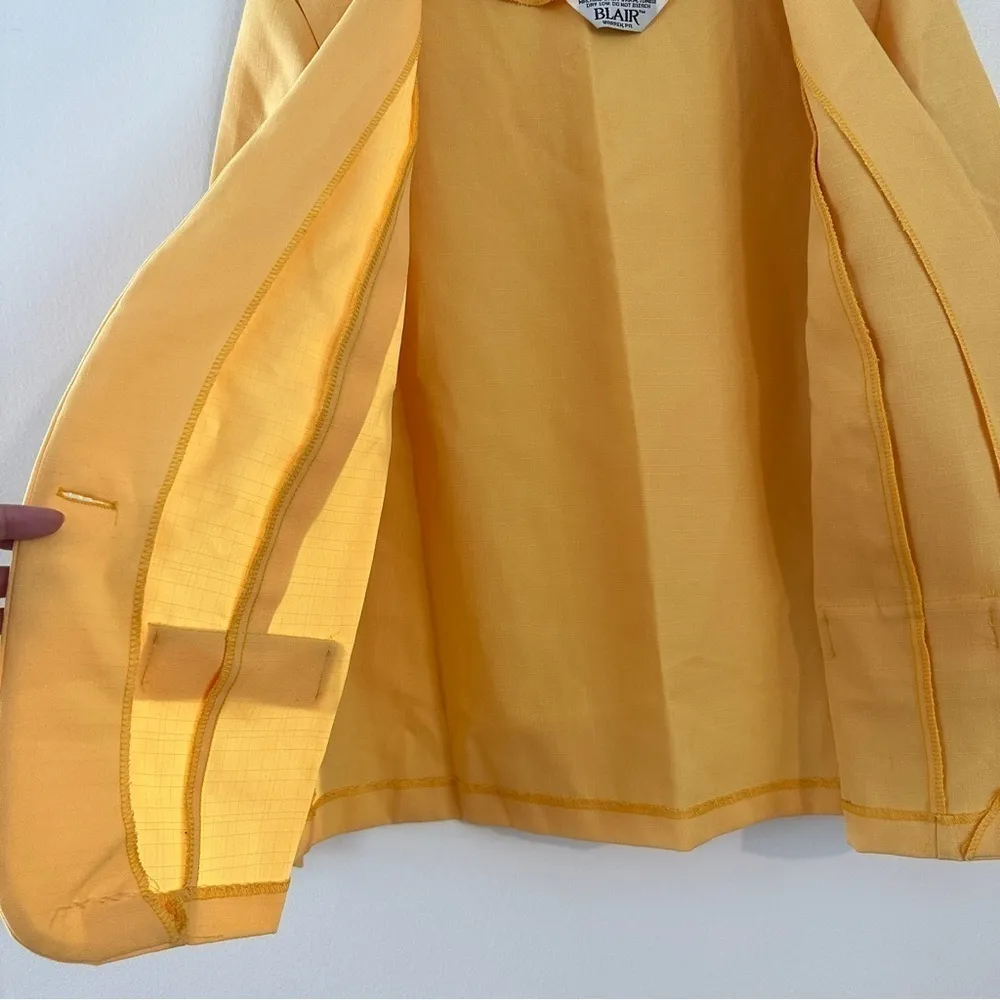 Blair Blazer Women Medium Formal Casual Classic Work Business Long Sleeve Yellow - Image 5