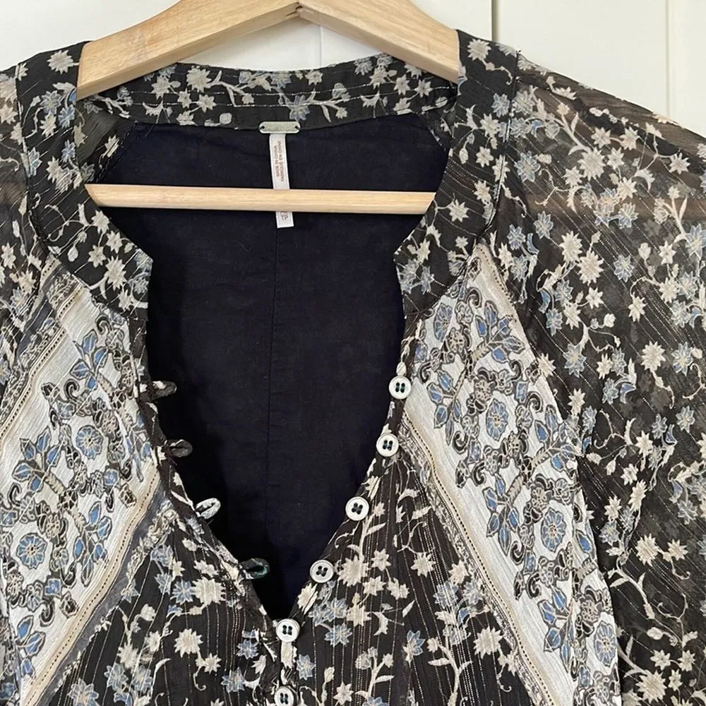 Free People Melody Laughter Floral Swing Dress Size XS Boho Festival‎ Casual - Image 4