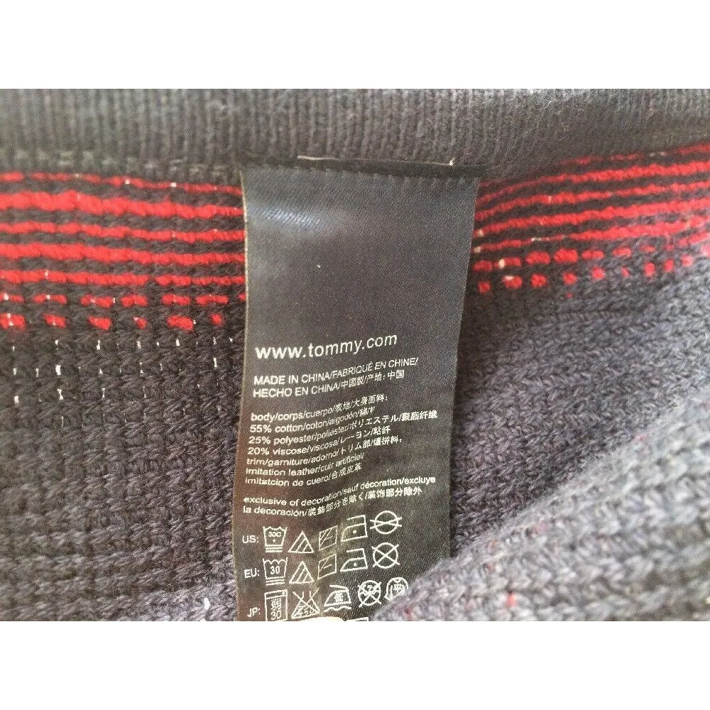 Tommy Hilfiger Southwestern Printed Poncho Aztec Blue Red One Size Os Native - Image 6