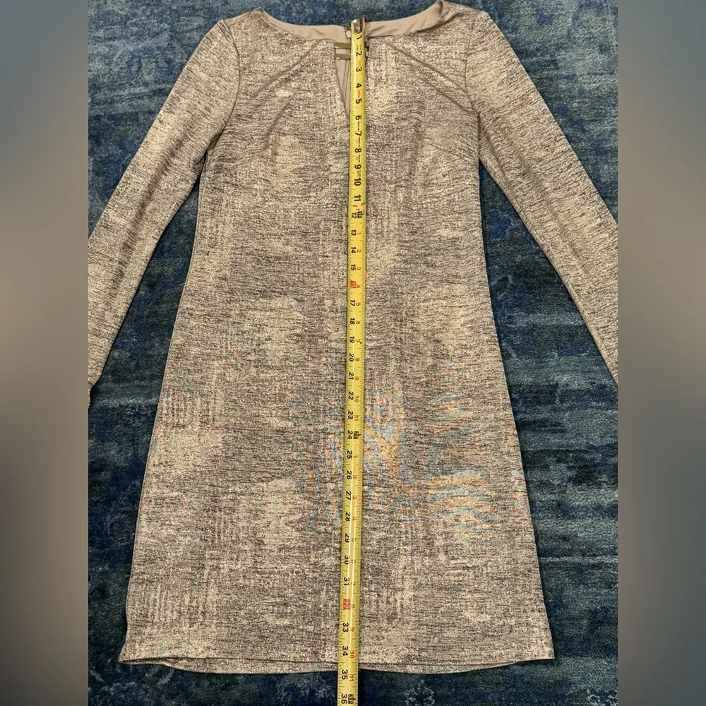 Vince Camuto Holiday Gold Metallic Luxury Sheath Dress Cocktail Business Party 6 - Image 6