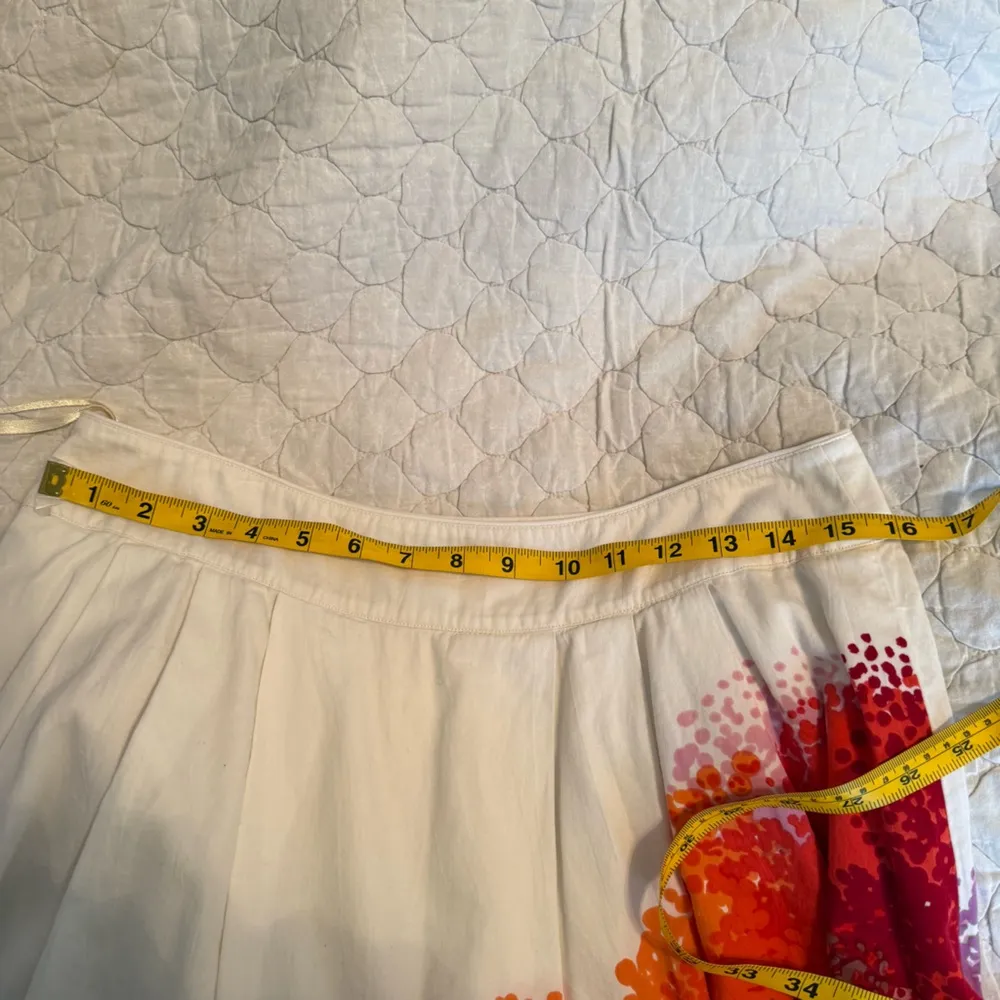 Anthropologie Cordelia 100% Cotton A-Line Knee Length Skirt Size 8 Moss Grotto - Image 4