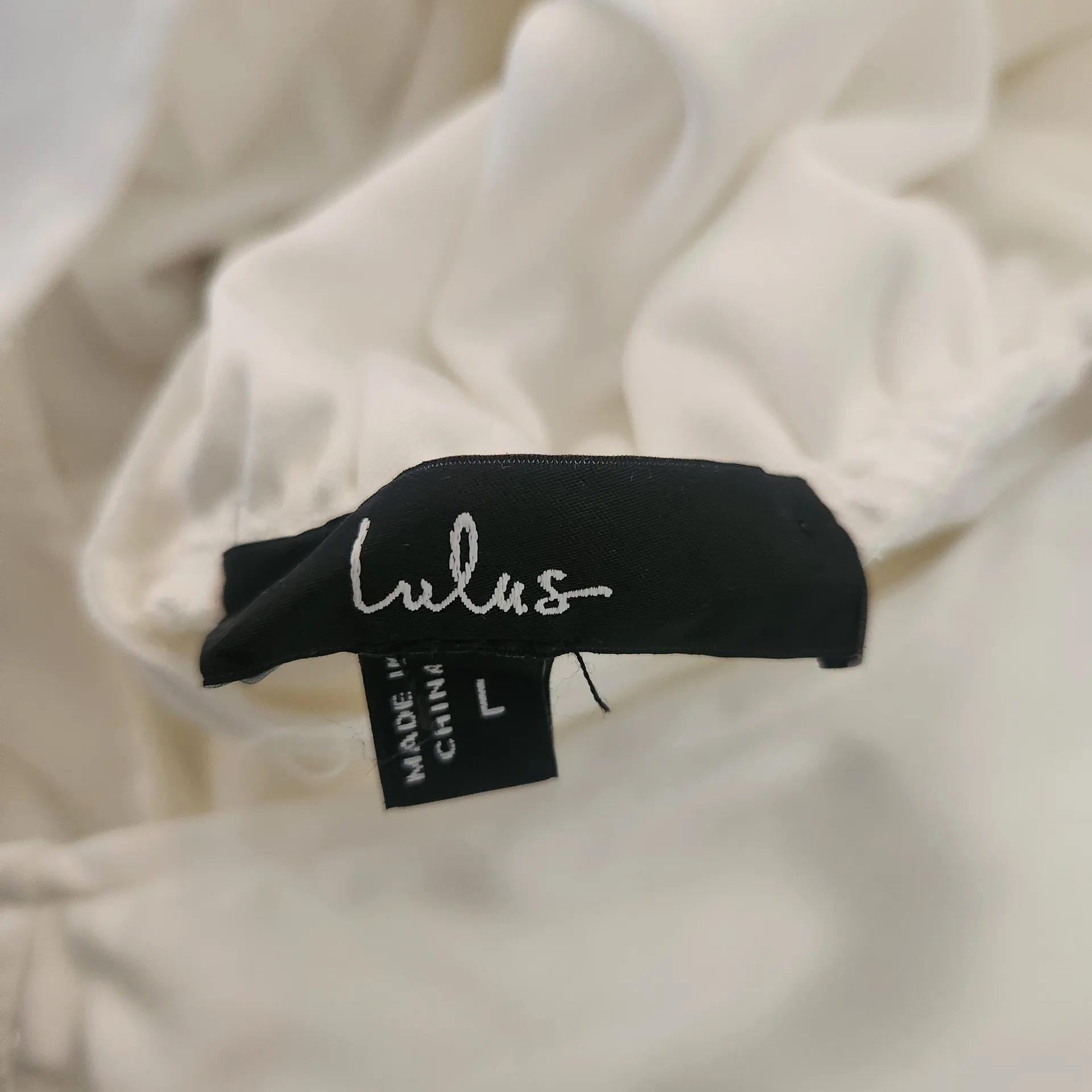 Lulus White Sleeveless Mini Satin Blouson Dress Size Large White Mini Dress - Image 7