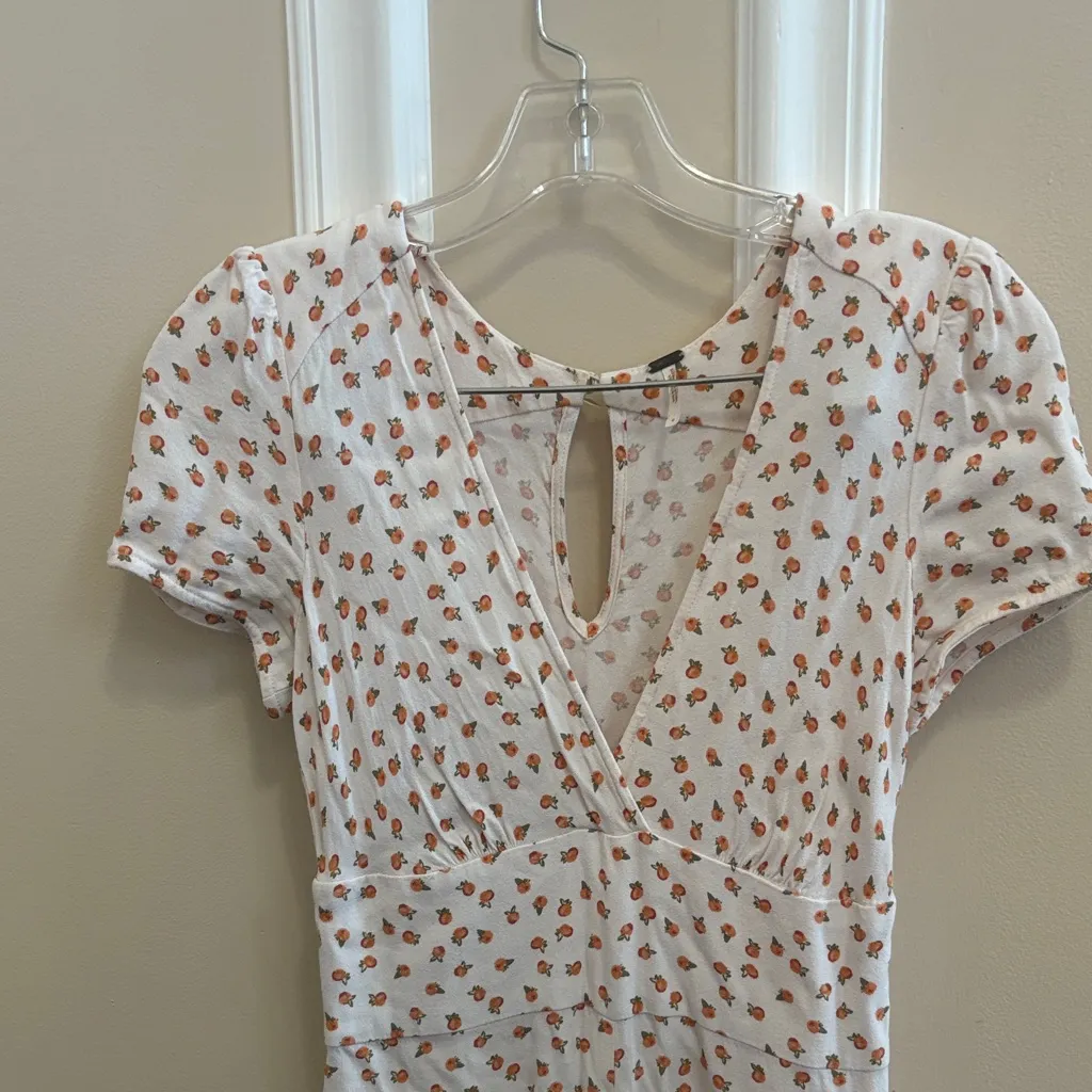 Free People white with small peaches Romper - Image 2