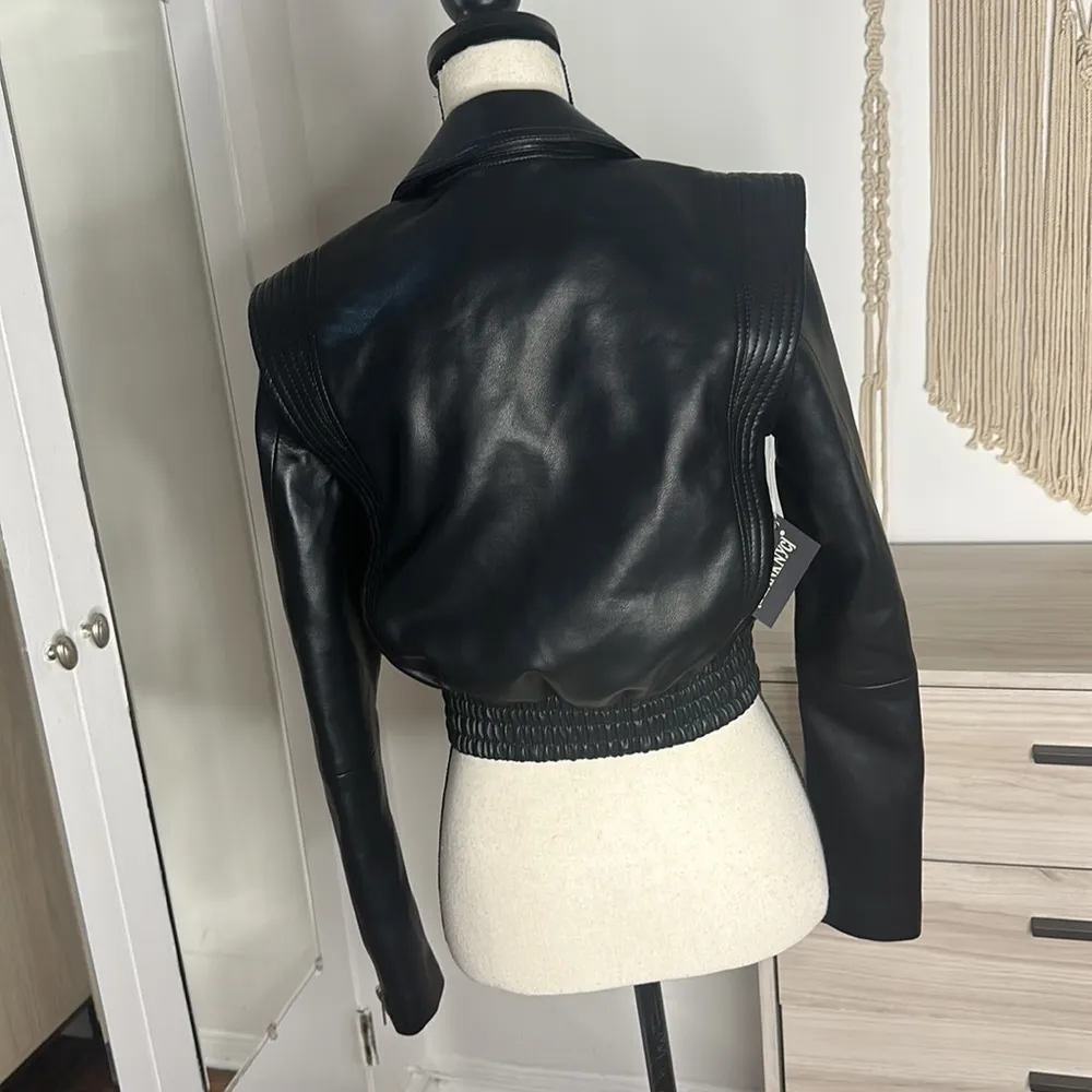 NWT Blank NYC First Class PU Faux Leather Moto Jacket Small - Image 5