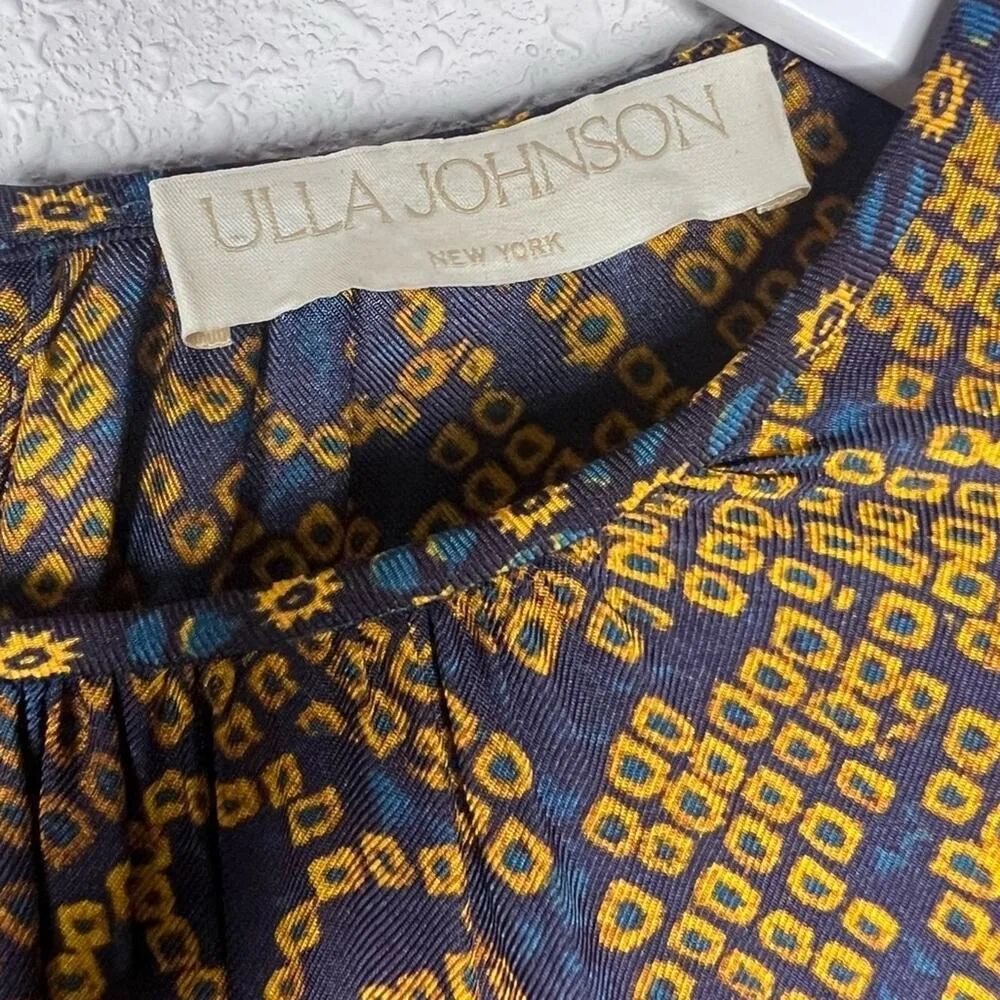 ULLA JOHNSON Emilia floral Mini Dress Silk Size Small Long Sleeve Small - Image 4