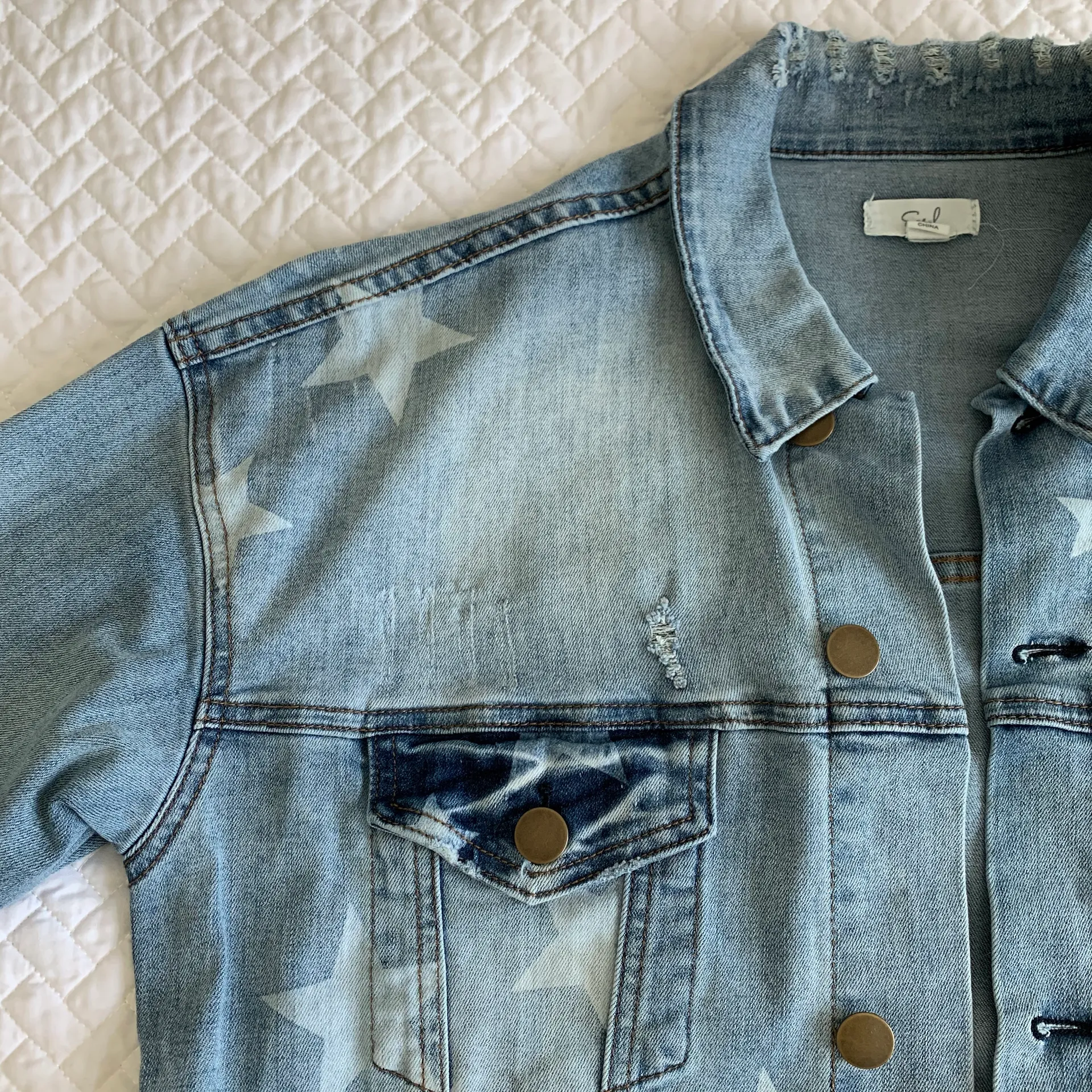 easel Boutique Star Jean Jacket - Image 3