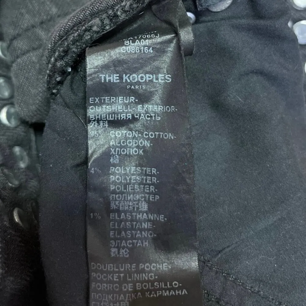 The Kooples Women's Black Studded High Rise Edgy Skinny Denim Jeans Size 25 - Image 7