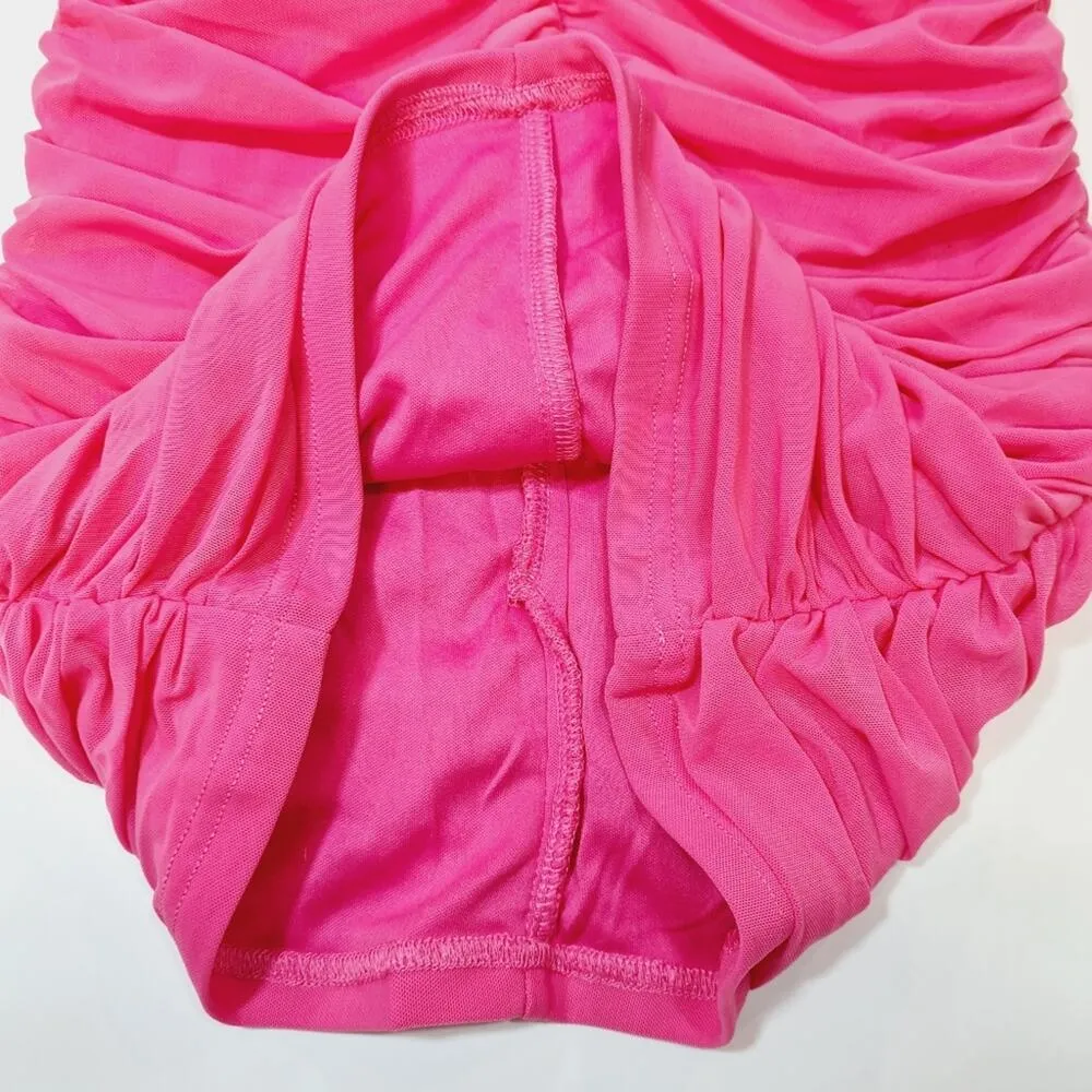 h:ours Estelle Mini Dress in Pink Medium - Image 5