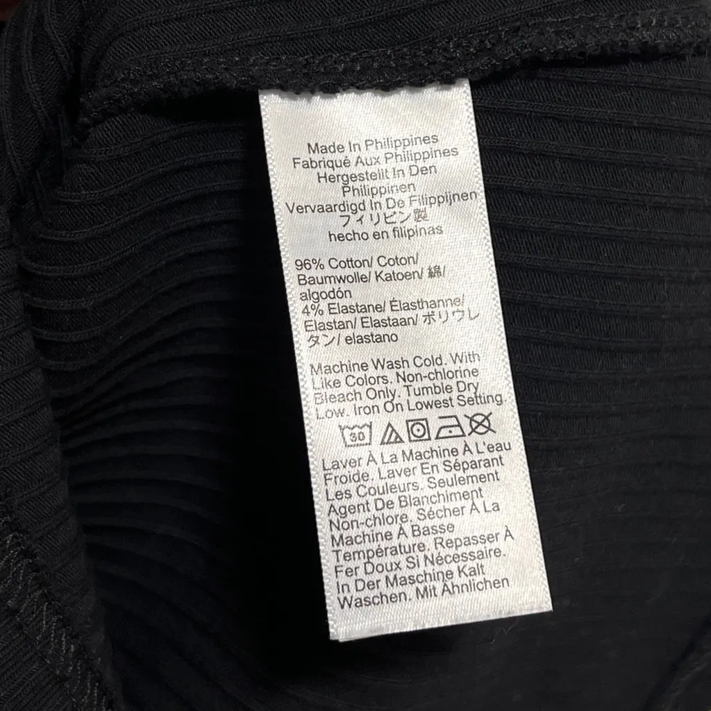 J. Crew Premium Rib Short-Sleeve Polo Shirt M Black - Image 3