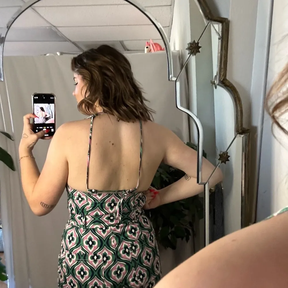 Maeve Escape Seamed RomperRetro Floral Green Size 0 - Image 3