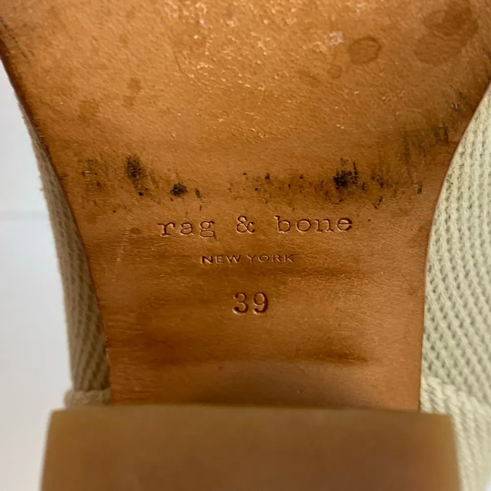 Rag & Bone Classic Newbury Canvas Natural Ankle Boots - Image 7
