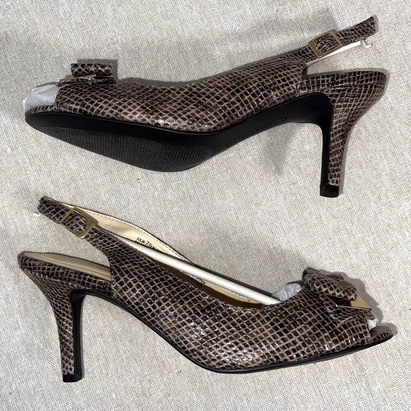 dressbarn | NIB Julia Peep Toe Slingback Heels | Size 7.5 - Image 3