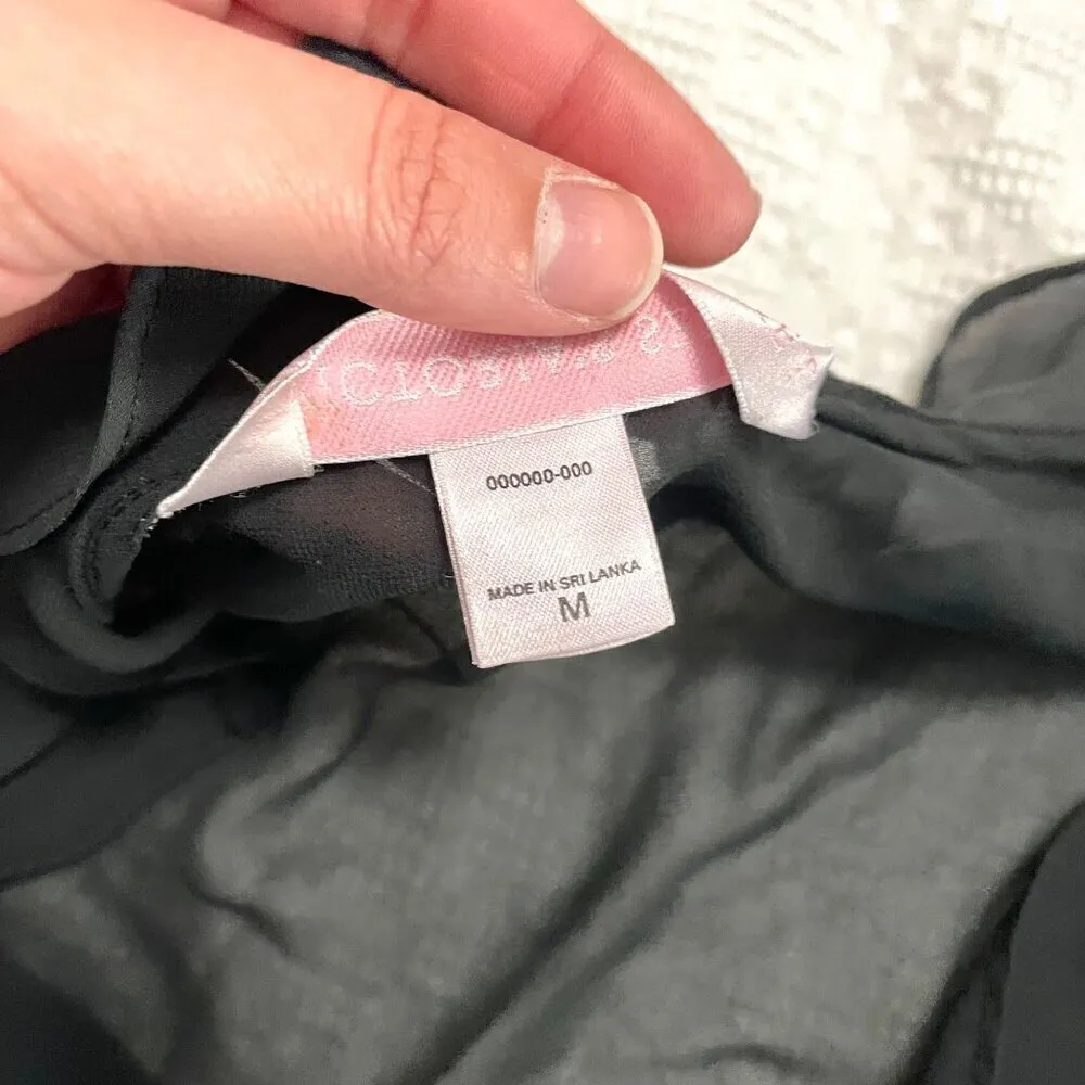 Vintage Victoria’s Secret Sheer Ruffle Front Long Sleeve Top Women’s M - Image 5