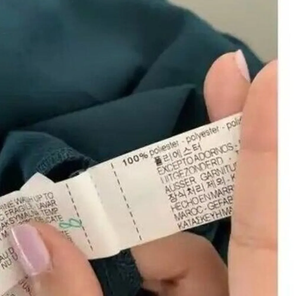 ZARA Lightweight V Neck Tie Back Lace Jumpsuit Pants Cap Sleeves XS Hunter Green - Image 10