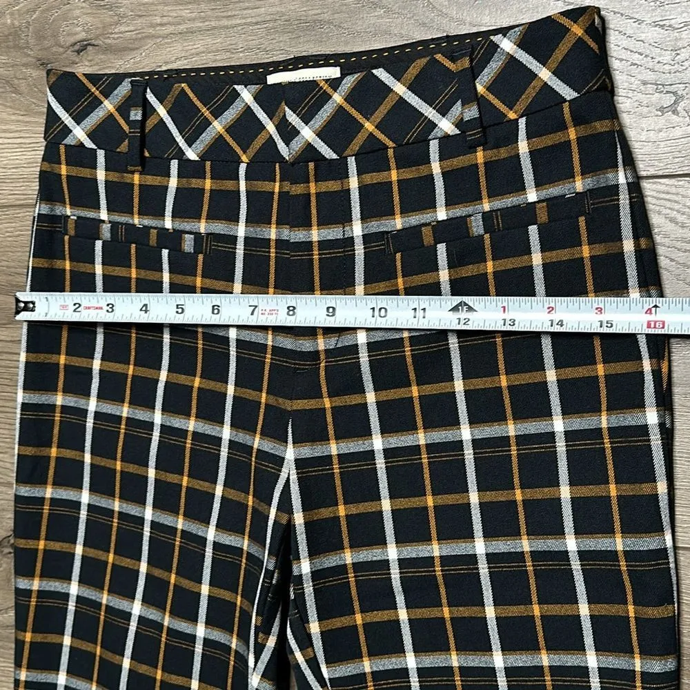 Anthropologie The Essential Slim Kick Flare‎ Plaid Crop Pants Size 2 - Image 8