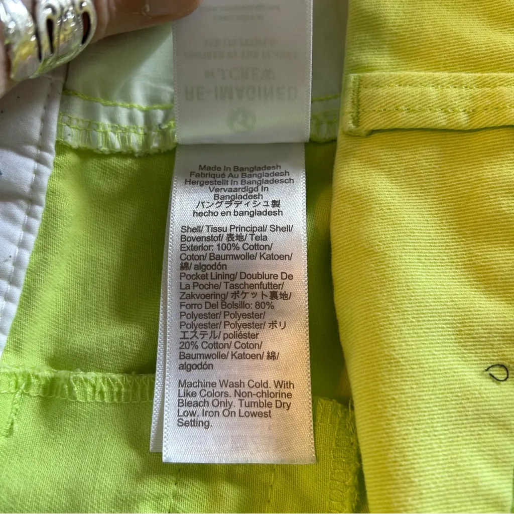 J. Crew green cotton chino shorts size 8 zipper fly casual summer - Image 5