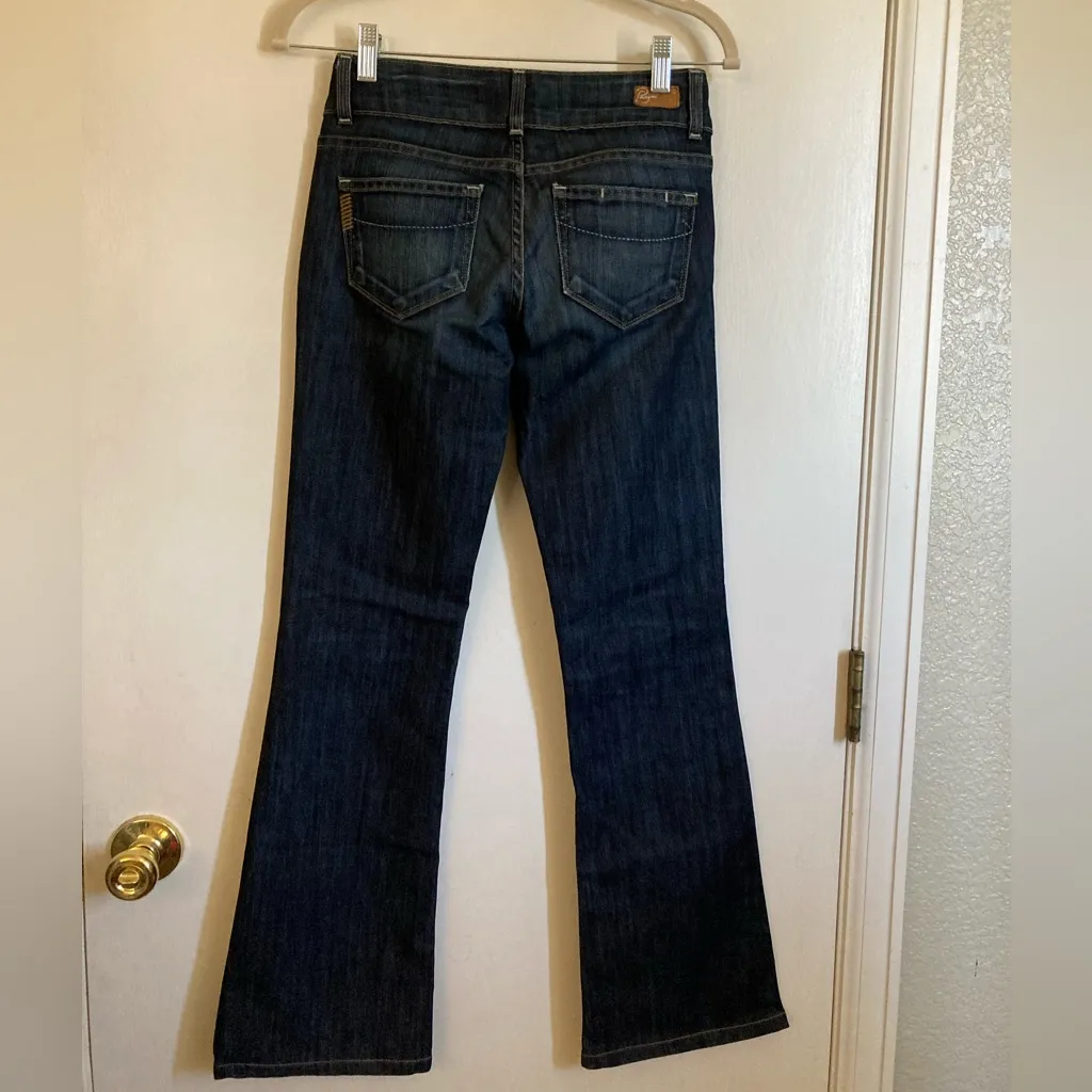 Paige Dark Wash Hidden Hills High Rise Bootcut Denim Jeans #O - Image 14