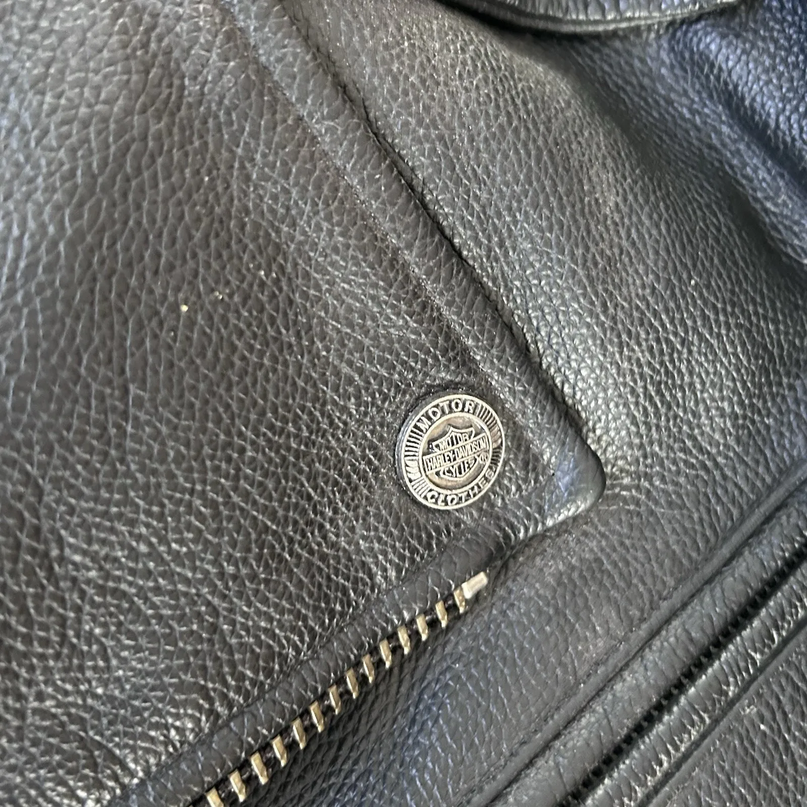 Harley Davidson Jacket Mens Large Skull Leather Biker Motorcycle 97037 - Image 4