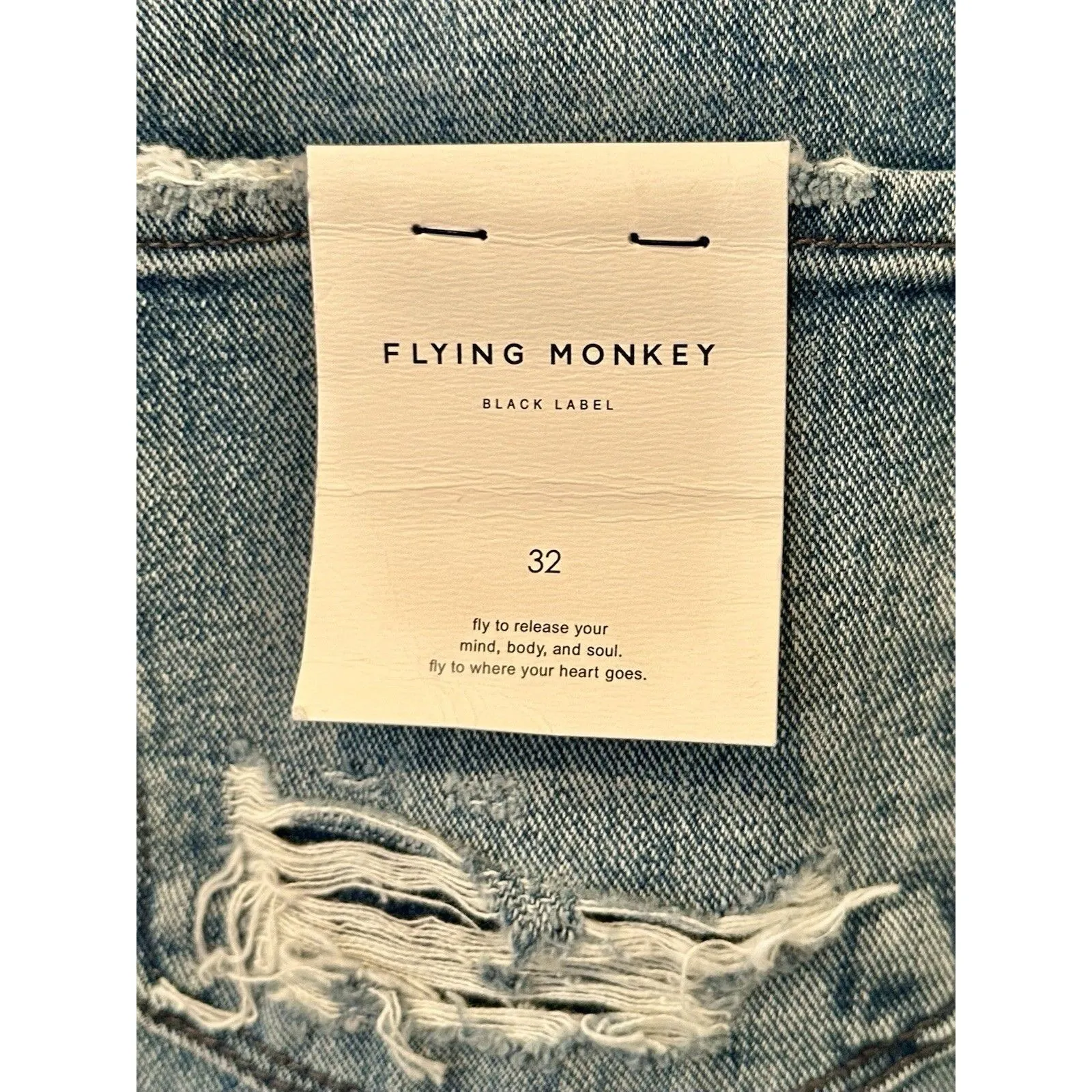 Flying Monkey Black Label Goodbye Super High Rise Ankle Straight Jeans Sz 32 NWT - Image 4