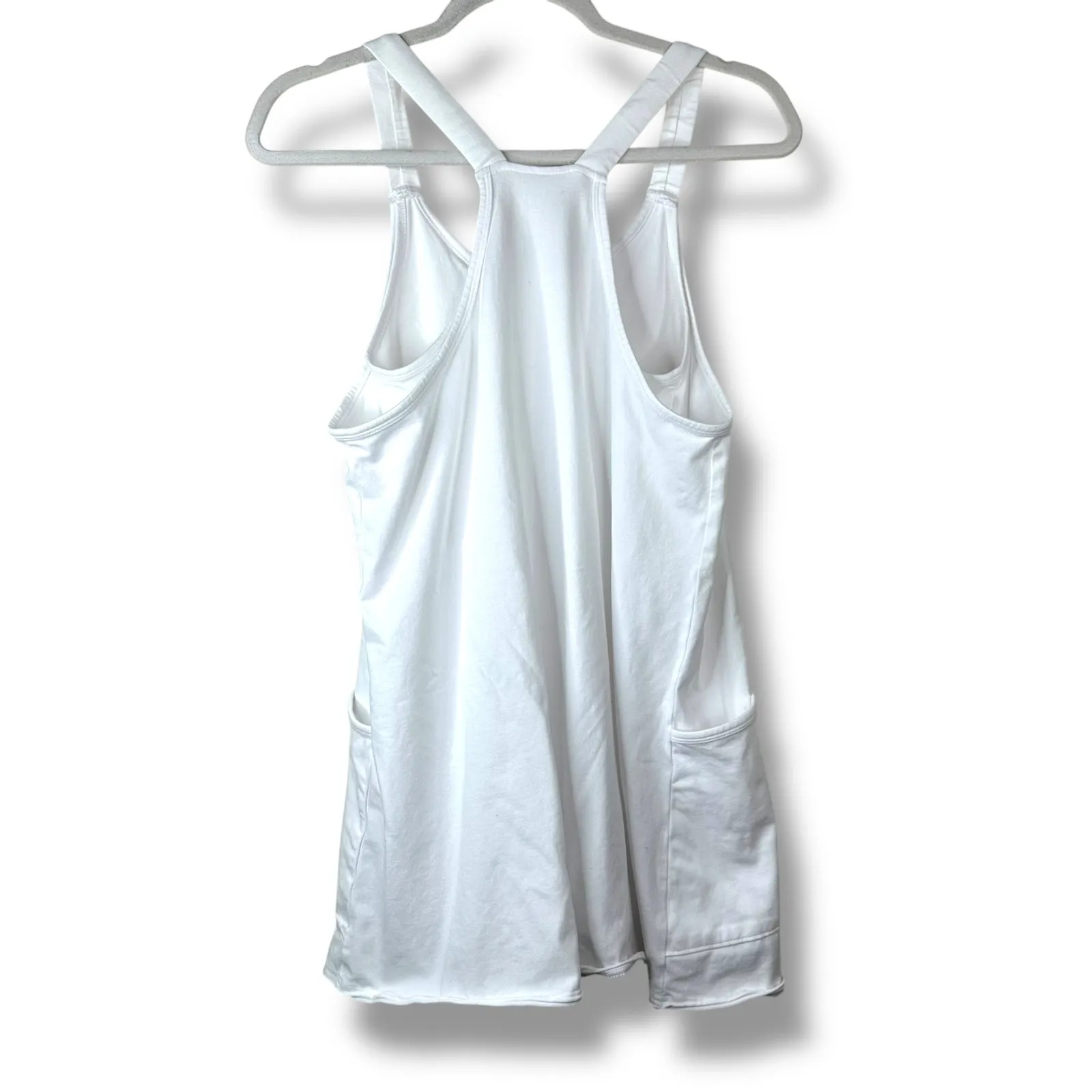 Sincerely Jules Active White Pull-On Athletic Tennis Mini Dress Romper Small - Image 4