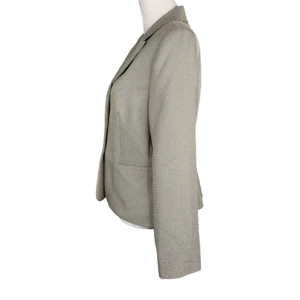 Vintage Giorgio Sant'Angelo Blazer 12 Taupe Ivory Weave New - Image 6