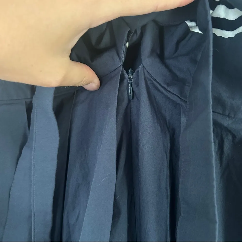 Sara Campbell Navy and White Striped Casual Dress Stretch Comfy Nautical 2 - Image 4