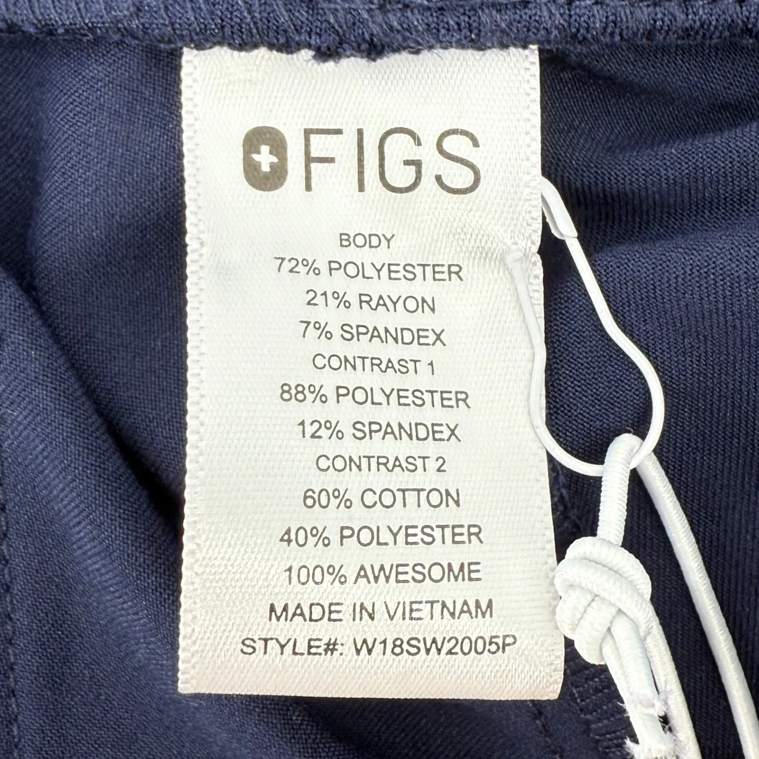 FIGS‎ Zamora Jogger Scrub Pants 2.0 Navy Blue Women L/P W18SW2005P Nurse NWT - Image 4