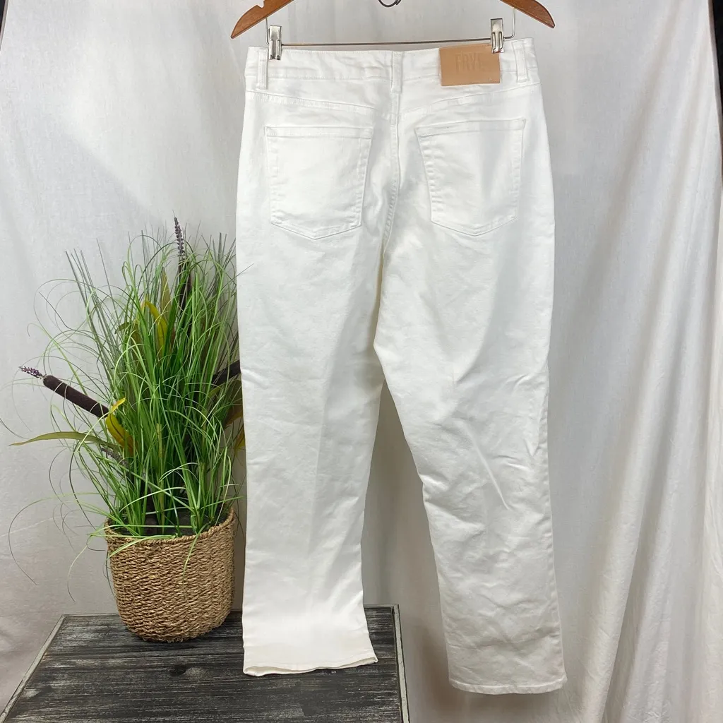 Frye  White Bootcut High Rise Jeans 8 29 - Image 4
