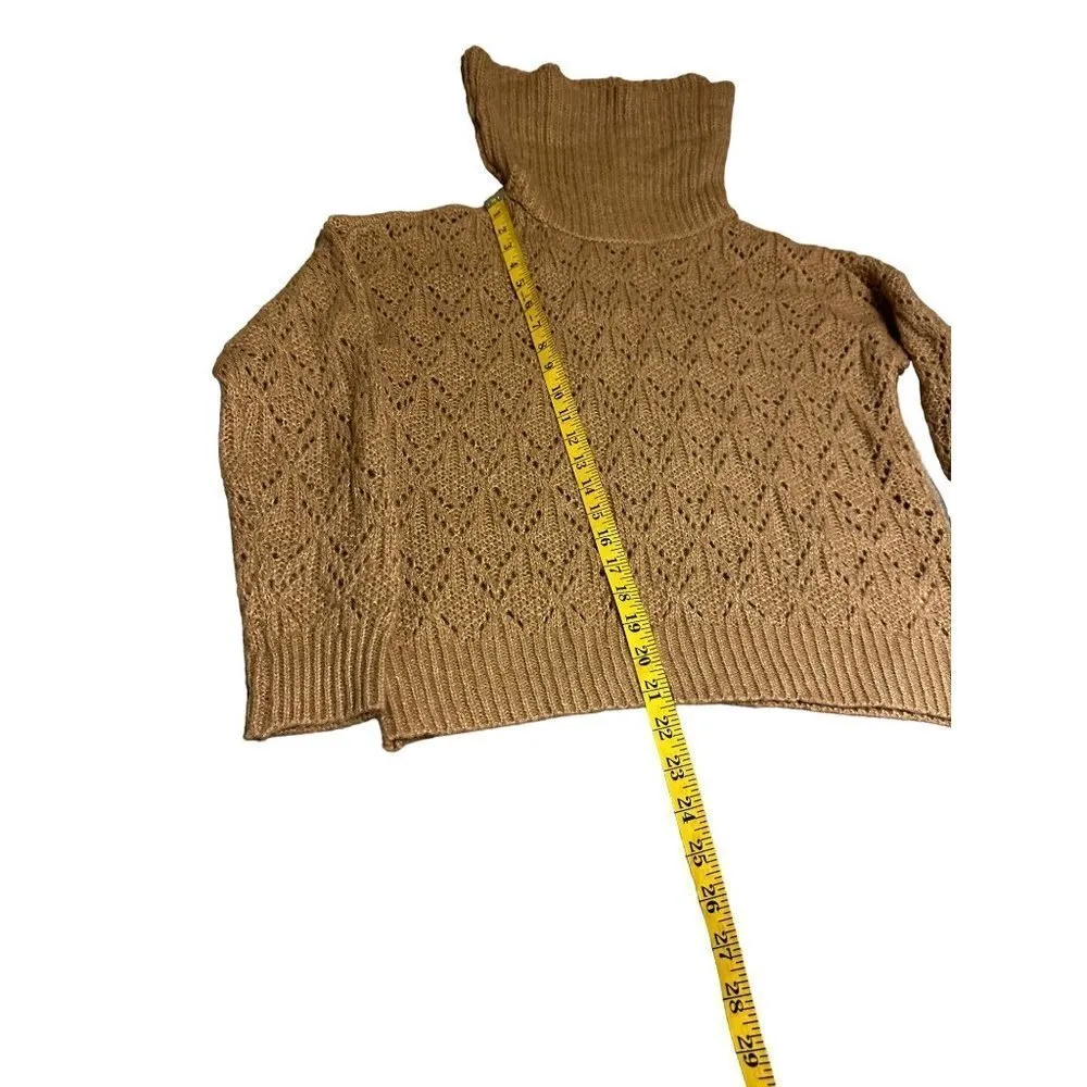 Absolutely Famous Tan Sweaters Turtleneck Size Medium Sku 2138 - Image 13