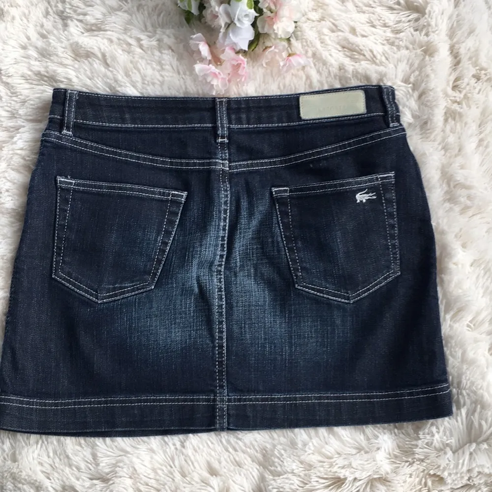 Lacoste Dark Wash Jean Skirt 38 - Image 2