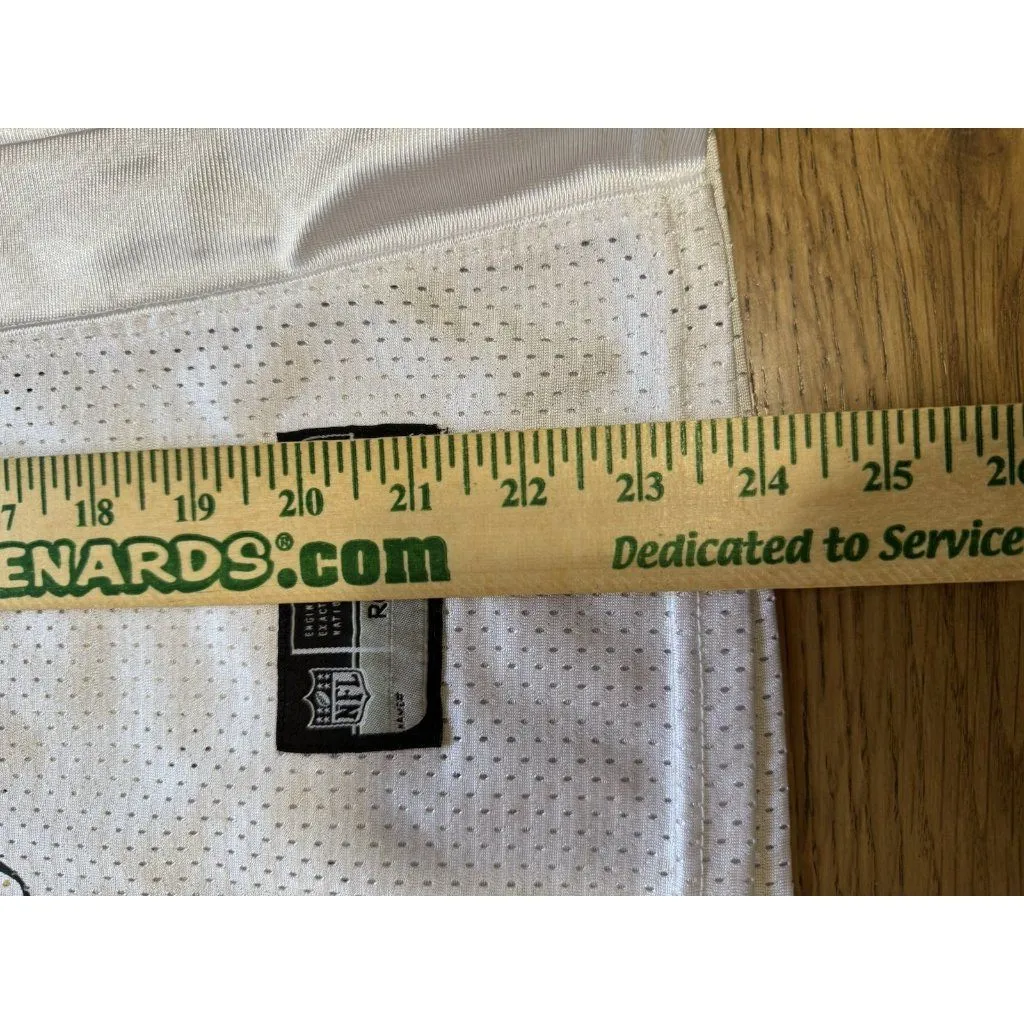 Reebok‎ Green Bay Packers NFL Team Apparel White Jersey Women Size Measured - Image 4