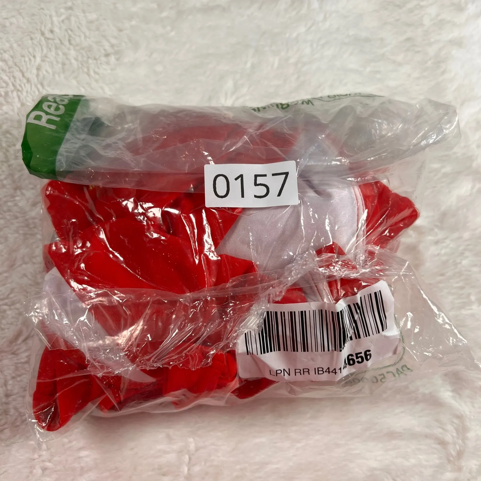 Red High Waisted Bikini Swimsuit Knot Front V Neck Thong Size XL Swimwear NWOT - Image 7