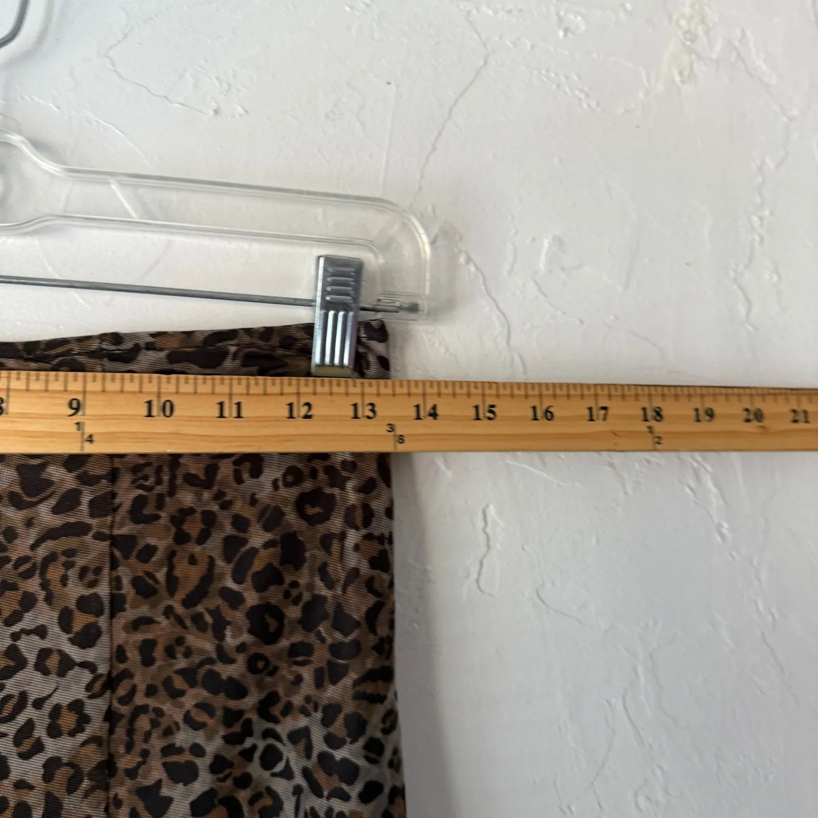 Peach Leopard Print Mesh Maxi Skirt Slit Size M Going Out Party Rock 2010s Brown Size M - Image 4