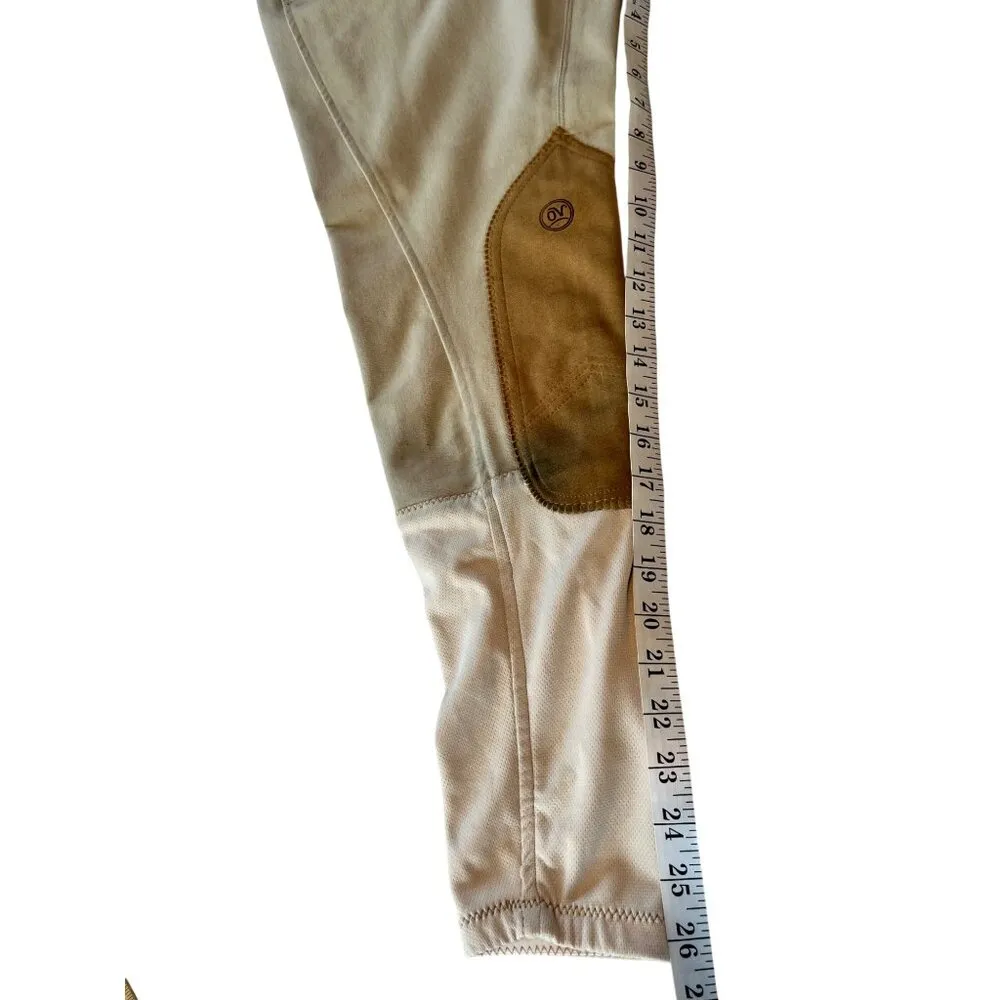 Ovation Beige Equestrian Riding Breeches Size 28L 56e Tan - Image 5
