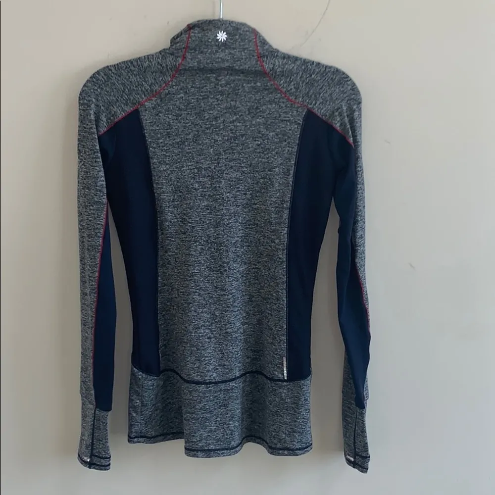 NWOT Athleta grey and navy fitted quarter zip! - Image 7