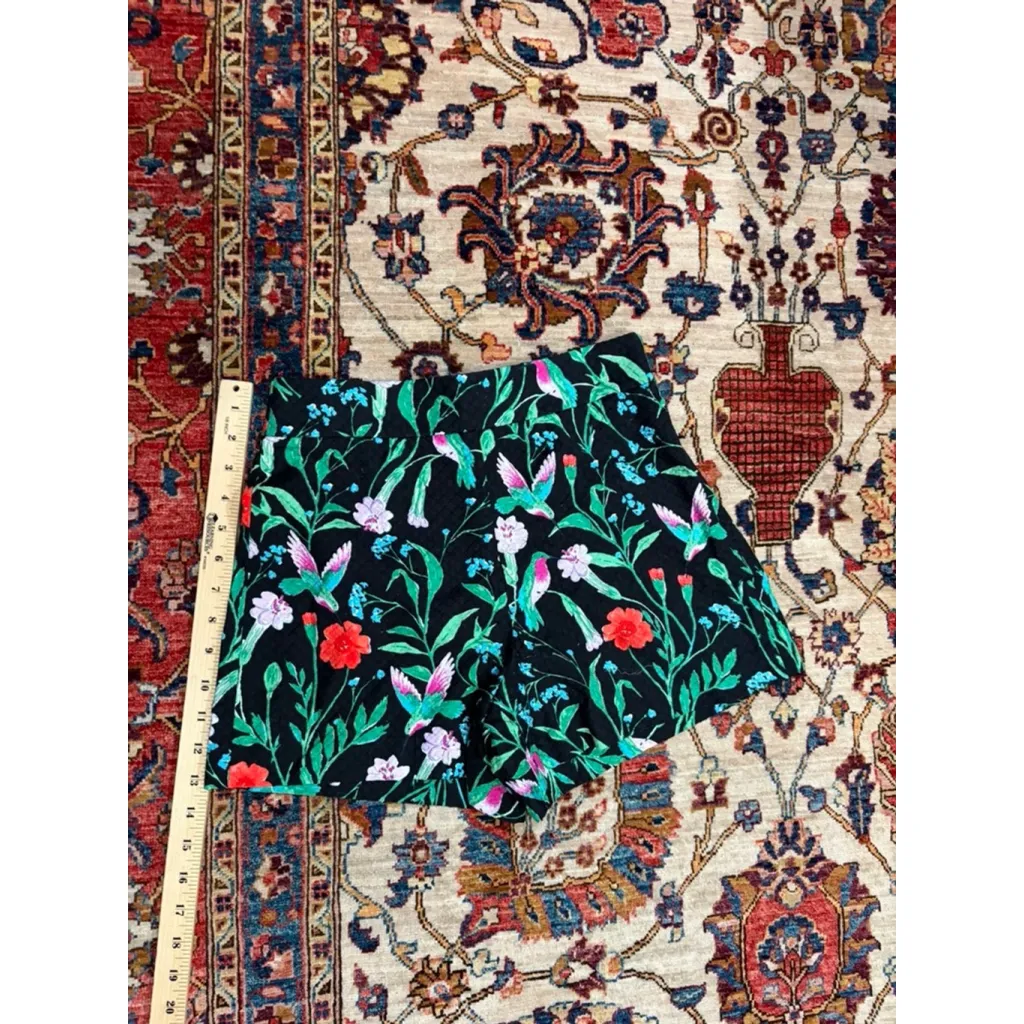 Kate Spade New York Jardin Floral Jacquard Shorts Black Multicolor Size 2 NWT - Image 3