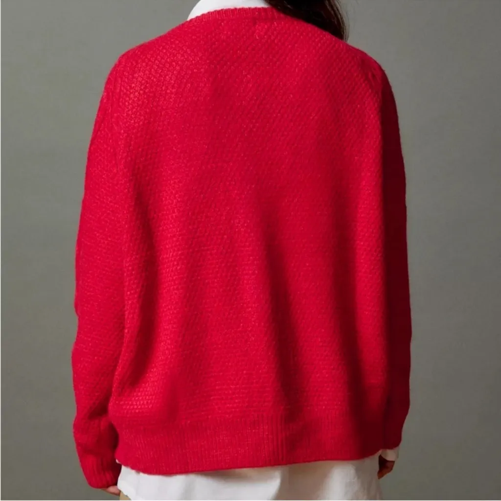 Urban Outfitters Red Cable Knit Alexandra Cardigan - Image 5