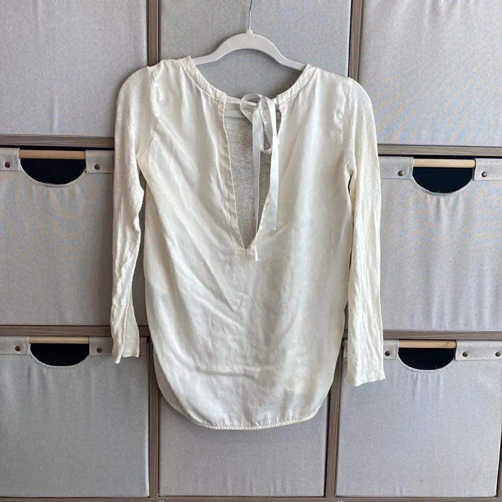 Sandro linen & silk blouse - Image 5