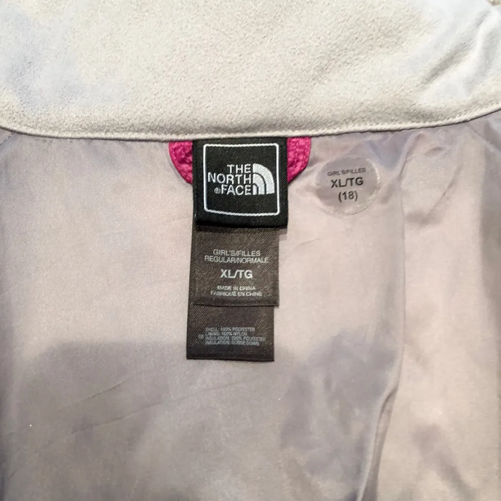 THE NORTH FACE MAGENTA PINK DOWN PUFFER JACKET - Image 7