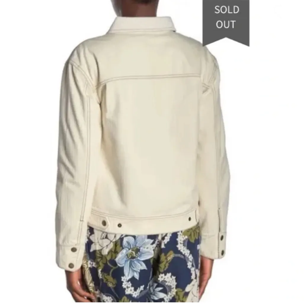 Faherty Brand Rosie Jacket w/ Corduroy Collar & Floral Lining - Natural - Image 3