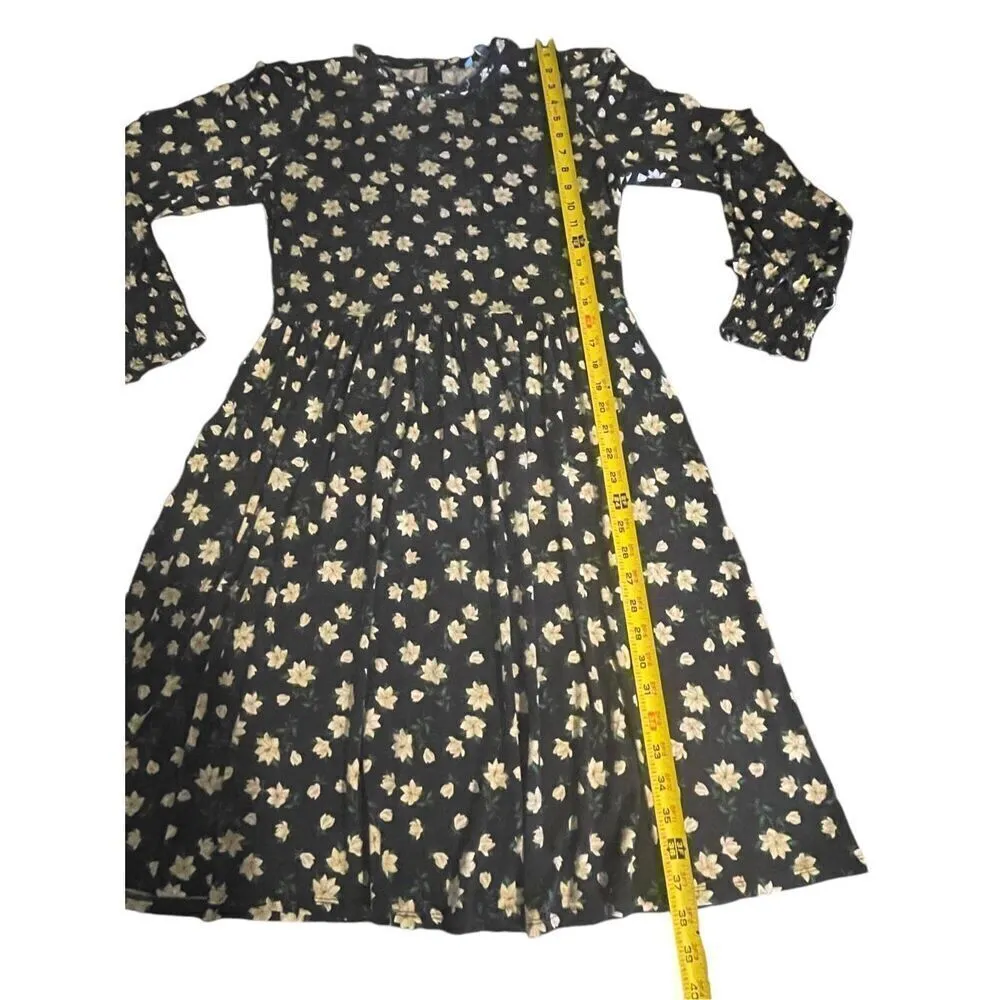 Draper James Blue Magnolia Print Knee length long sleeve Dress Size M￼ - Image 2