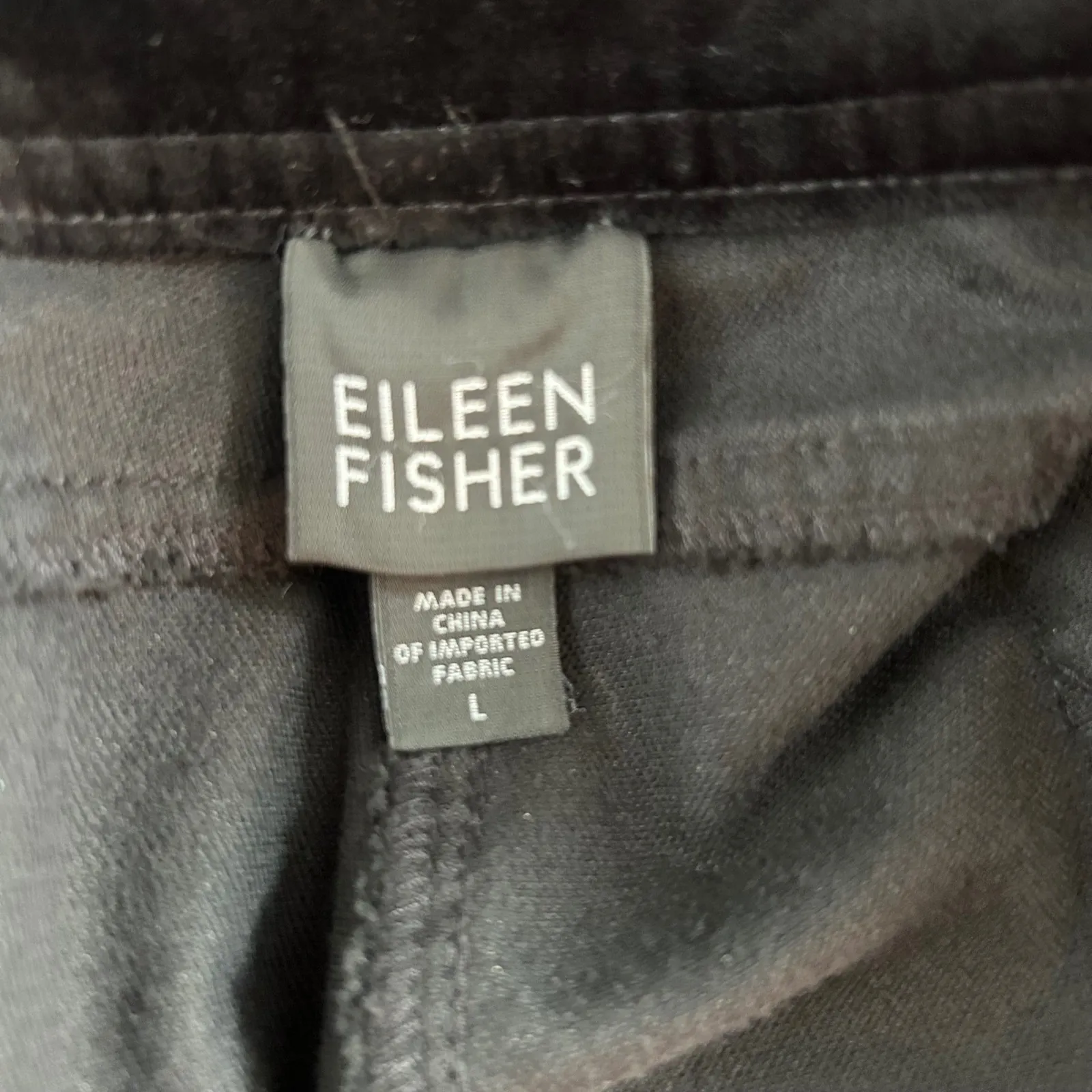 Eileen Fisher Womens Velvet Pants Large Straight  Career Professor Work ‎ Office - Image 8