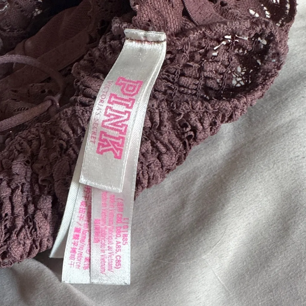 PINK Victoria's Secret Lace Bralette in Dusty Rose / J14 - Image 5