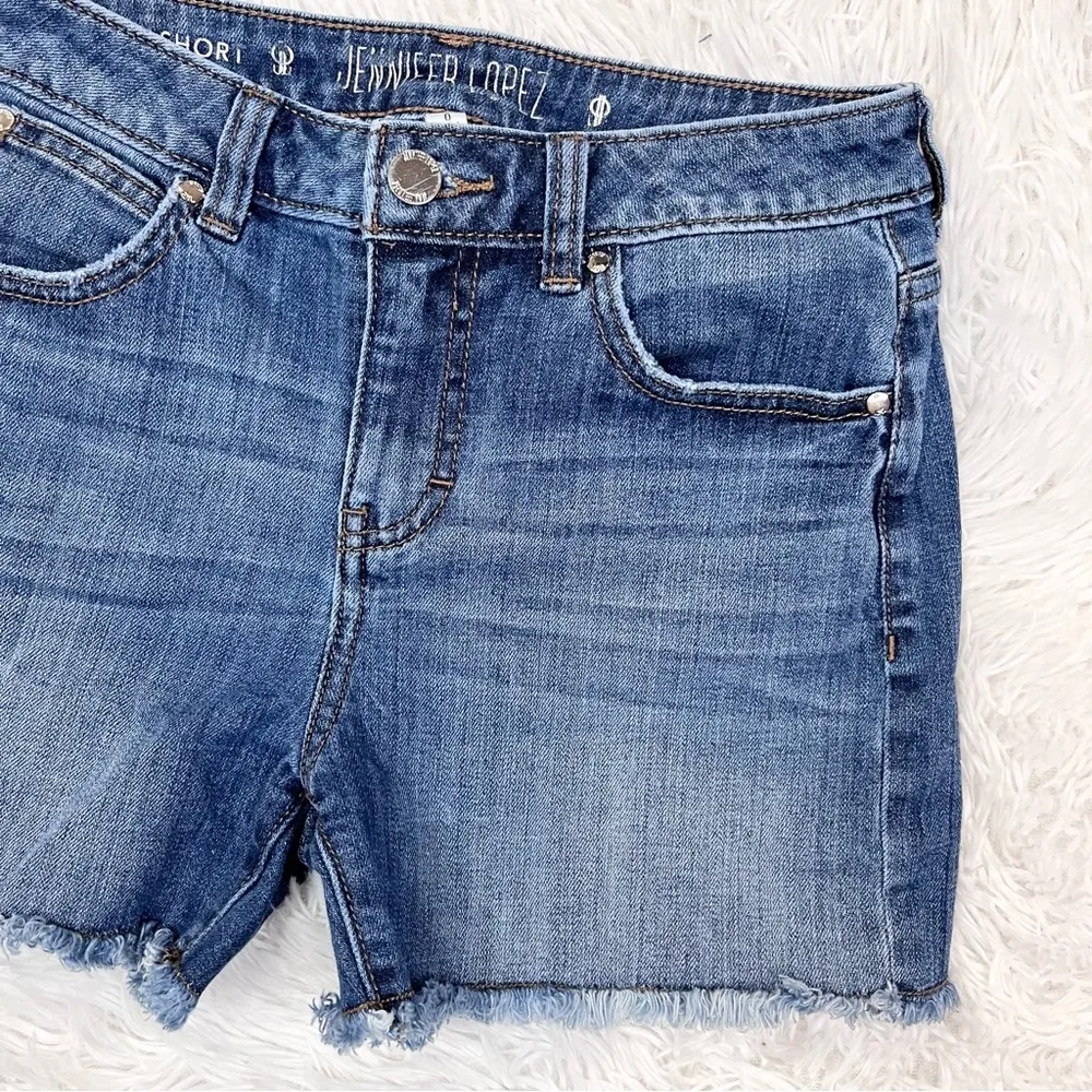 Women’s Blue Denim Jean High Rise Shorts 0 - Image 2