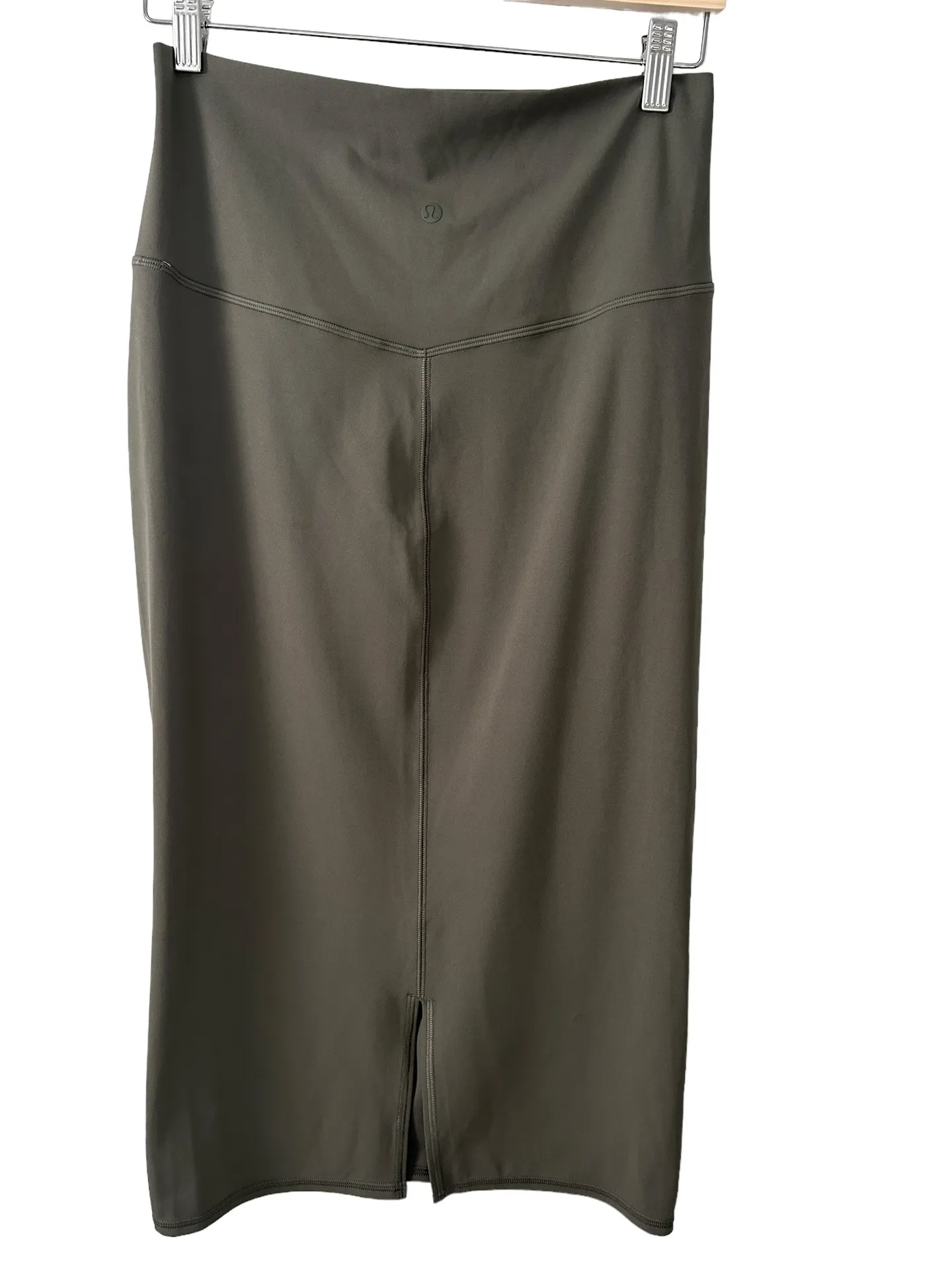 Nulu Slim-Fit High-Rise Skirt  Size 10 Army Green NWT - Image 13