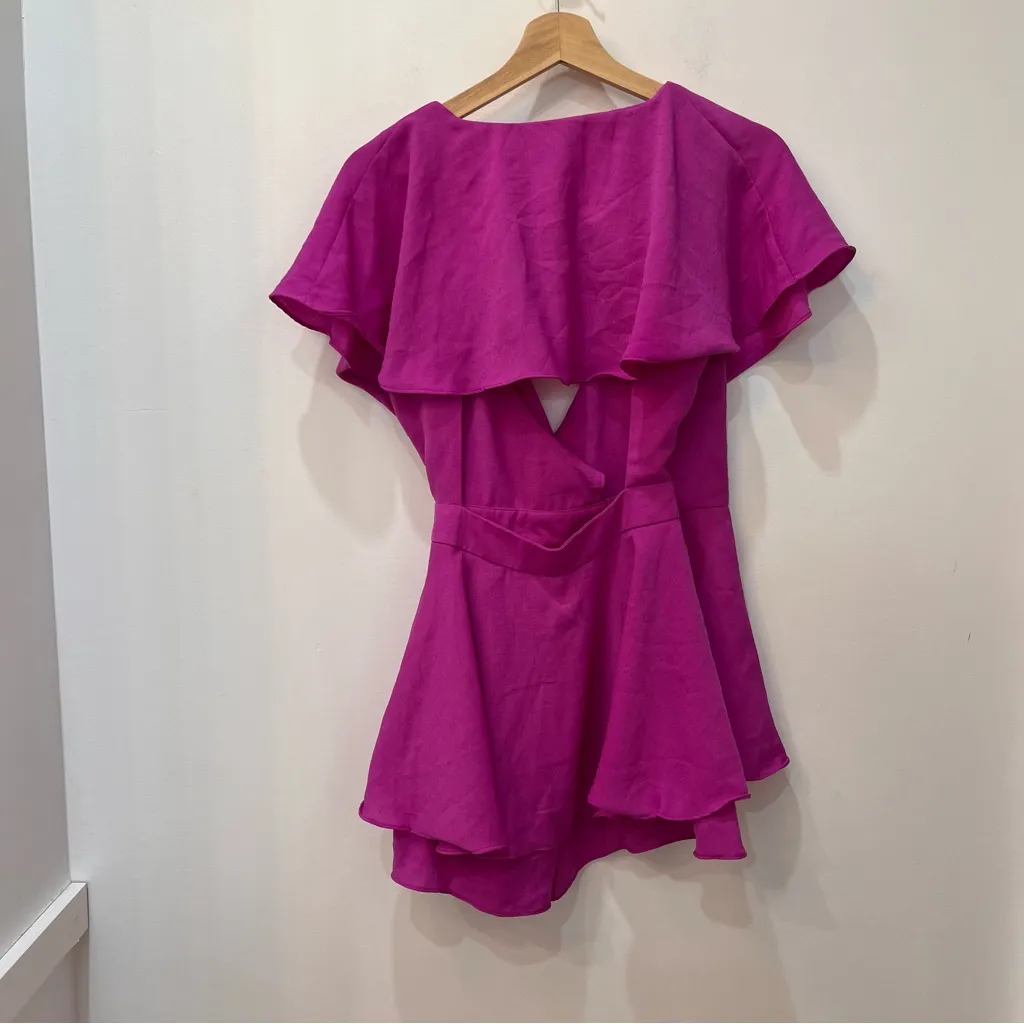 NWT Pink Lily Impressions Boutique Women Pink fuchsia Romper size small - Image 4
