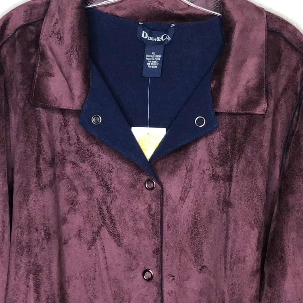 Denim &‎ Co. Fuzzy Jacket nwt Size XL - Image 5