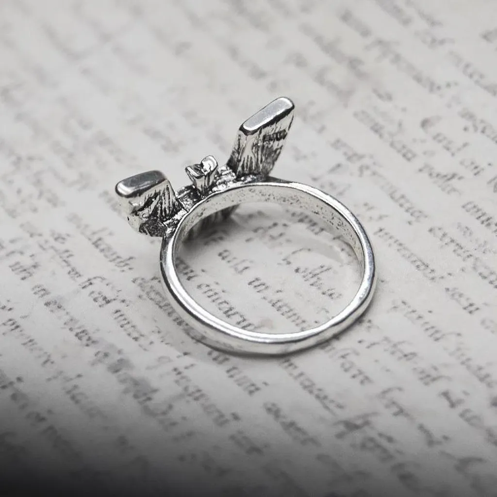 Silver Gothic Bat Ring - Image 4