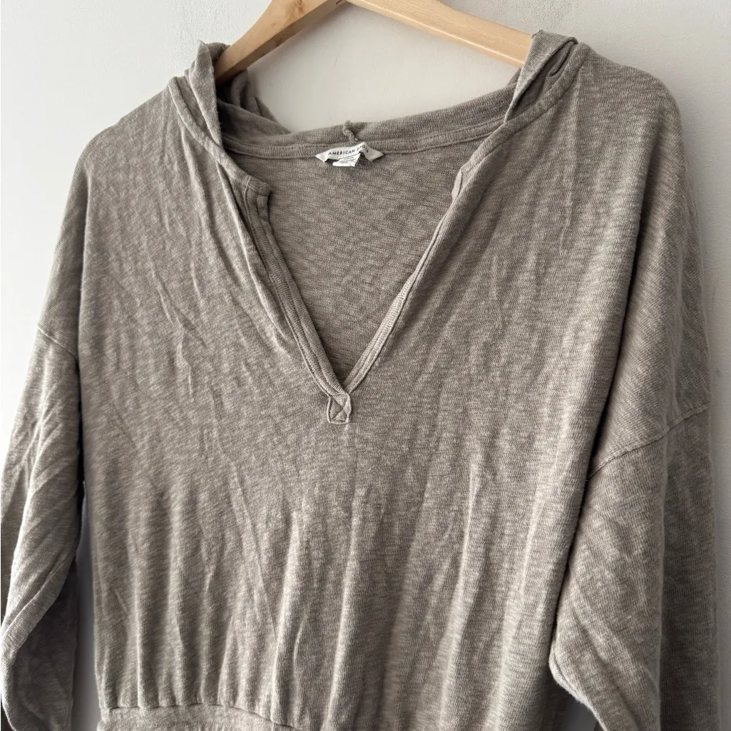 American Eagle Cozy Hooded Knit Romper Long Sleeve - Image 2